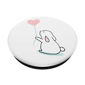 Bunny Heart Pink Cute Kawaii Pastel Animal Baby Rabbit PopSockets Swappable PopGrip