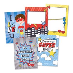 25 Superhero School Lunch Box Notes For Kids, Inspirational Motivational Cards For Boys Girls From Mom, Encouraging Notes for Student Children Teens, Thinking of You Positive Affirmations Lol Fun Love