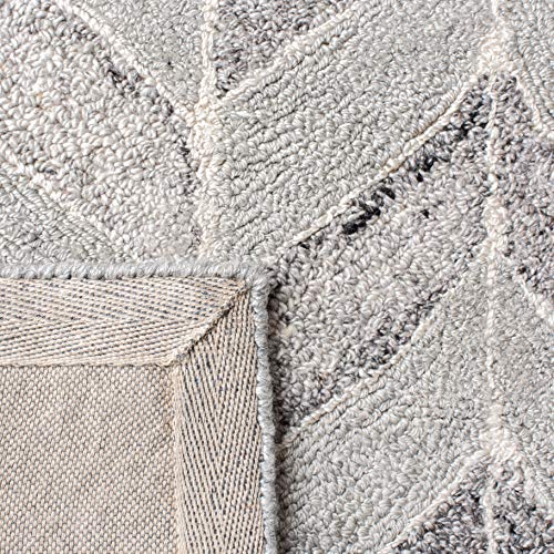 SAFAVIEH Abstract Collection 6' x 9' Grey ABT636F Handmade Premium Wool & Viscose Area Rug