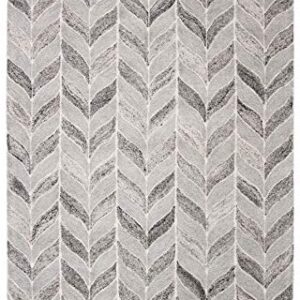 SAFAVIEH Abstract Collection 6' x 9' Grey ABT636F Handmade Premium Wool & Viscose Area Rug