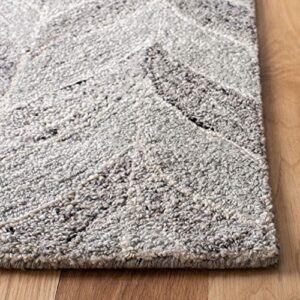 SAFAVIEH Abstract Collection 6' x 9' Grey ABT636F Handmade Premium Wool & Viscose Area Rug