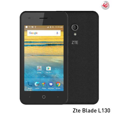ZTE Blade L130 2019 Android 9.0 Go Edition 8 GB Factory Unlocked (Black)