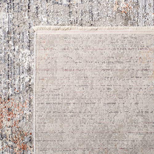 SAFAVIEH Dream Collection 2'6" x 4' Grey/Multi DRM429G Modern Abstract Premium Viscose Accent Rug