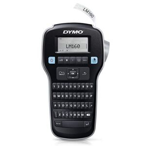 dymo label maker | labelmanager 160 portable label maker, easy-to-use, one-touch smart keys, qwerty keyboard, large display, for home & office organization (renewed)