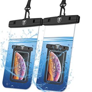 Takfox Waterproof Phone Pouch for Samsung Galaxy S23 Ultra S22 Plus S21 S20 FE Note 20 A02S A12 A03S A13 A14 A11 A21 A51 A71 A32 A23 A42 A52 A53 iPhone 14 Pro Max Cell Phone Dry Bag Case[2-Pack]-Clear