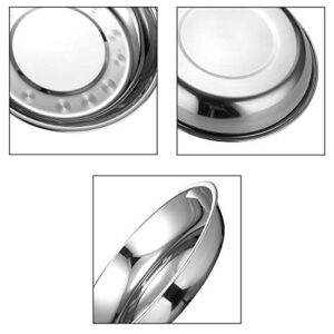 Eslite 6-Piece 18/10 Stainless Steel Round Plates,Dinner Plate Dish,9-Inch