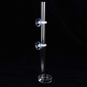 Fish Shrimp Feeder Tube and Plate Acrylic Clear Shrimp Feeding Tube Aquarium Fish Tank Feeder for Crystal Shrimp Tropical Fish(32cm)