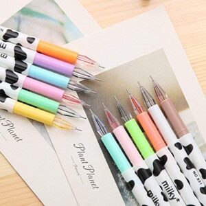 NYKKOLA Diamond Cute Gel Pen Milky Cow Pens,12PCS 0.35mm Extra-Fine Ballpoint Pen Perfect for Office School Supplies Gifts for Boys Girls(Milk 12 Pcs)