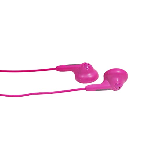 Magnavox MHP4820-PK Gummy Earbuds in Pink | Available in Pink, White, Black, Blue, & Teal | Earbuds Gummy | Extra Value Comfort Stereo Earbuds | Durable Rubberized Cable |