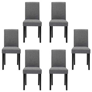 set of 6 chairs for dining room mid century modern fabric upholstered living chairs