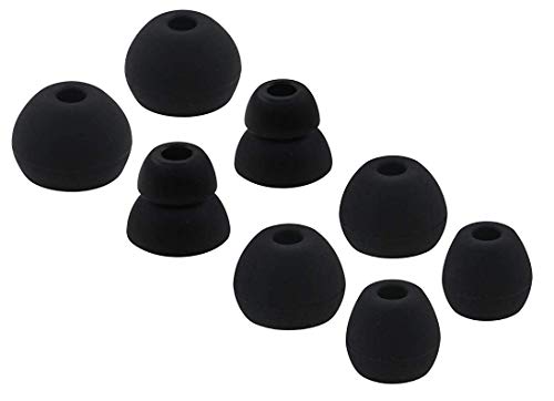 JNSA 8pcs Black Replacement Silicone Ear Tips Ear Buds Compatible with Powerbeats Pro Earphones - Black [Powerbeats Pro Ear Tip]