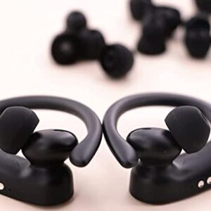 JNSA 8pcs Black Replacement Silicone Ear Tips Ear Buds Compatible with Powerbeats Pro Earphones - Black [Powerbeats Pro Ear Tip]