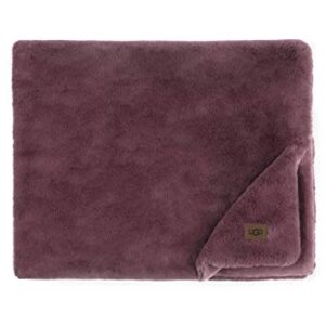 UGG 18965 Euphoria Plush Faux Fur Reversible Throw Blanket for Couch or Bed Luxury Blankets Soft Luxurious Cozy Home Decor Hotel Style Fuzzy Fluffy Soft Sofa Throws, 70 x 50-Inch, Dusty Rose