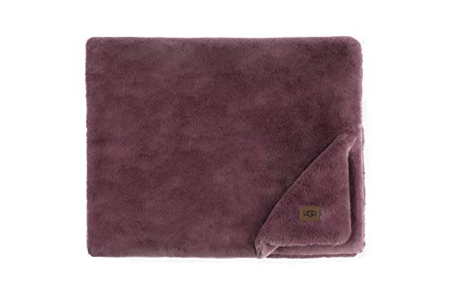 UGG 18965 Euphoria Plush Faux Fur Reversible Throw Blanket for Couch or Bed Luxury Blankets Soft Luxurious Cozy Home Decor Hotel Style Fuzzy Fluffy Soft Sofa Throws, 70 x 50-Inch, Dusty Rose