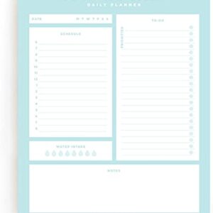 Bliss Collections Daily Planner, Let's Do This, Daily Notepad with Undated Sheets, Helps Organize and Track Health, Productivity, Appointments, Tasks and Goals, 8.5"x11" Tear-Off Sheets (50 Sheets)