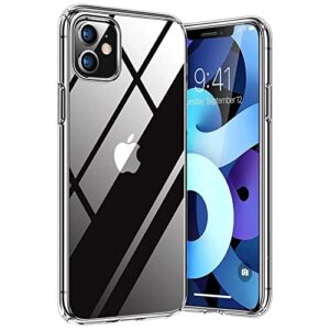 torras 𝟐𝟎𝟐𝟐 𝑼𝒑𝒈𝒓𝒂𝒅𝒆𝒅 diamond clear iphone 11 case, [non-yellowing] [8ft military drop protective] shockproof hard pc back + soft silicone bumper, ultra slim iphone 11 phone case, clear