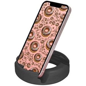 godonut original phone stand - portable mount accessory for travel, nightstand or desk- compatible with tablet, iphone & most smartphones – black