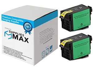 suppliesmax remanufactured replacement for wf-3620/3640/7110/7210/7610/7620/7710/7720 black high yield inkjet (2/pk-1100 page yield) (no. 252xl) (t252xl120-s-d1)