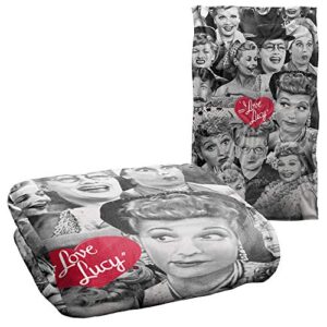 trevco i love lucy faces silky touch super soft throw blanket 36" x 58"