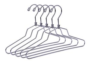 10 quality metal children hangers, swivel hook, stainless steel heavy duty wire clothes hangers (10, kids - 12" inch)