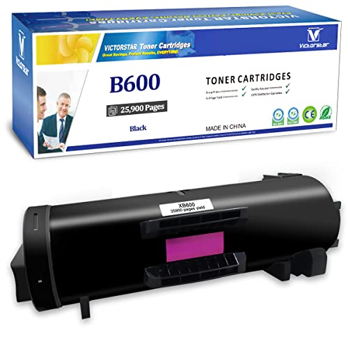 VICTORSTAR Remanufactured Toner Cartridge B600 B600 B605 B610 B615 Black High Capacity 25900 Pages for Xerox Versalink B600 B605 B610 B615 Laser Printers