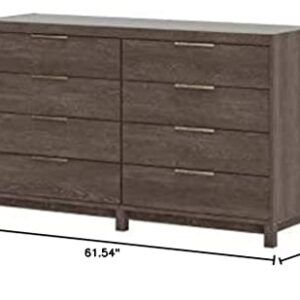 Tvilum Rainier 8 Drawer Double Dresser, Dark Chocolate