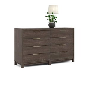 Tvilum Rainier 8 Drawer Double Dresser, Dark Chocolate