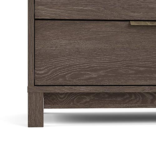 Tvilum Rainier 8 Drawer Double Dresser, Dark Chocolate