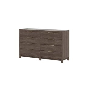 Tvilum Rainier 8 Drawer Double Dresser, Dark Chocolate