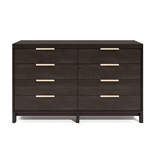 Tvilum Rainier 8 Drawer Double Dresser, Dark Chocolate