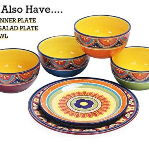 Bico Tunisian 26oz Ceramic Cereal Bowls Set of 4, for Pasta, Salad, Cereal, Soup & Microwave & Dishwasher Safe