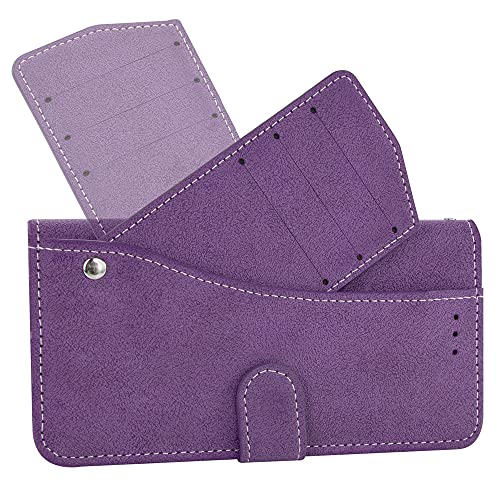 Asuwish Compatible with Xiaomi Redmi Note 7/7Pro Wallet Case and Tempered Glass Screen Protector Flip Cover Credit Card Holder Stand Cell Accessories Phone Case for Redme Note7 Pro 7s Women Men Purple