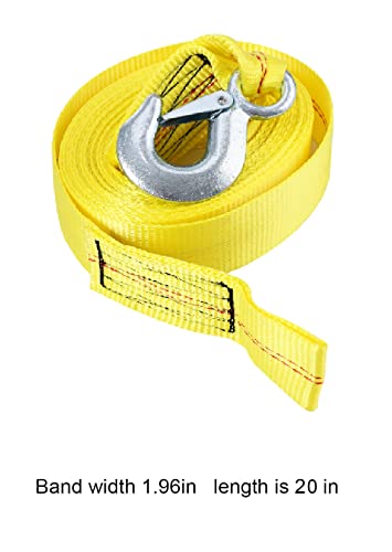 CarBole Trailer Winch Strap with Hook 2" x 20' Breaking Strength 10000 lb Heavy Duty Winch Strap Replacement for Large Boat,Jet Ski,Wave Runner