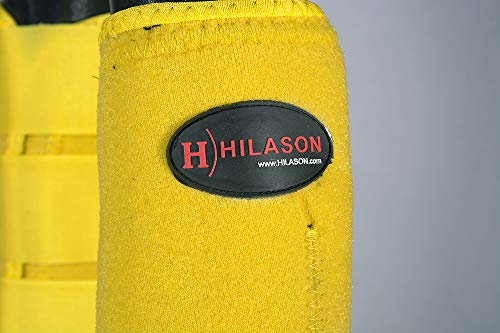 HILASON L M S Horse Hind Leg Ultimate Sports Boots Pair Yellow | Horse Leg Boots | Splint Boots for Horses | Horse Jumping Boots| Professional Choice Horse Boots