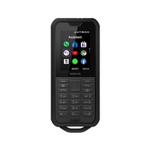 nokia 800 tough 2.4" 4gb 512mb ram 2100mah ip68 rugged cell phone (gsm only, no cdma) factory unlocked - 4g lte international model no warranty (black)