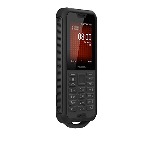 Nokia 800 Tough 2.4" 4GB 512MB RAM 2100mAh IP68 Rugged Cell Phone (GSM Only, No CDMA) Factory Unlocked - 4G LTE International Model No Warranty (Black)