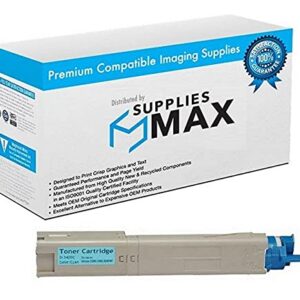 SuppliesMAX Compatible Replacement for Okidata C3300N/C3400N/C3450/C3600N Cyan Toner Cartridge (2500 Page Yield) (43459403)