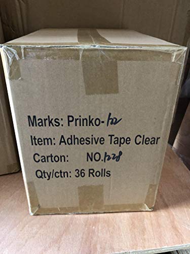 Prinko 36 Rolls Clear Packing Tape - 110 Yards per Roll - 2" Wide x 2.0 mil Thick, Acrylic Adhesive Heavy Duty Tape for Box Office Moving Packaging Shipping