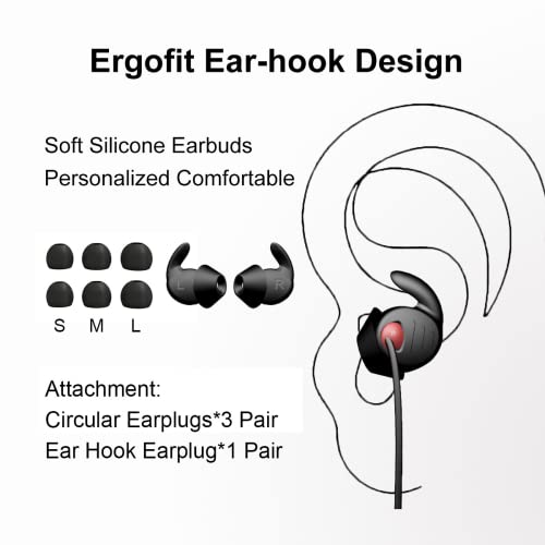 ENVEL Sleep Earphone for Side Sleeper,Ultra Soft Comfortable Noise Reduction Sleep Headphones Earplugs Earbuds with Mic for Insomnia, Light Sleeper, Air Travel, Meditation,Yoga, Relaxation Rest