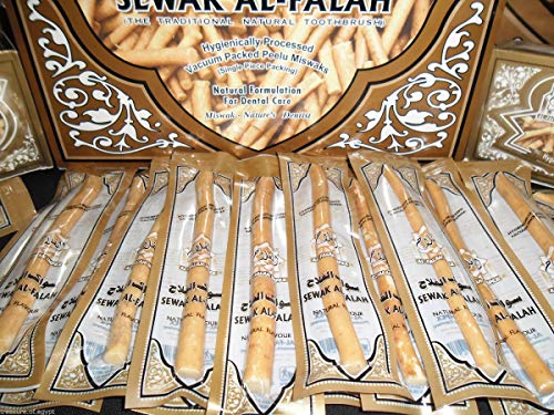 10 x Al Falah Miswak Traditional Natural Manual Toothbrush Sewak Vacummed & Packed