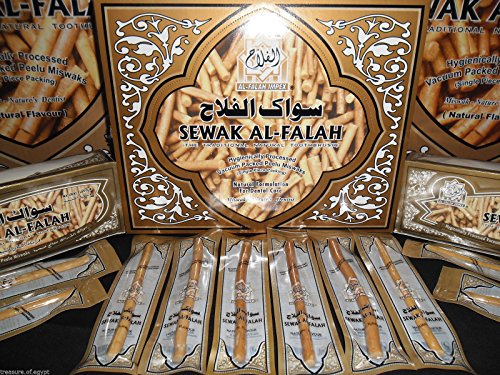 10 x Al Falah Miswak Traditional Natural Manual Toothbrush Sewak Vacummed & Packed