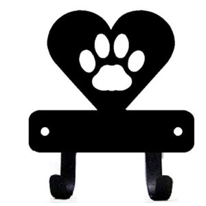 The Metal Peddler Miniature Cat Paw in Heart Key Rack Holder (3.5 inches) - Made in USA; Wall Mounted Holder for cat Lovers