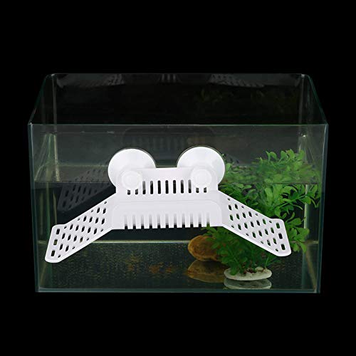 Turtle Basking Platform Climbing Basking Terrace, Aquarium Fish Tank Reptile Turtle Tortoise Floating Platform Amphibians Habitat Décor Dock Pet Supplies White