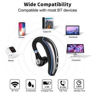 FIMITECH Bluetooth Headset, Wireless Earpiece V5.0 Bluetooth Earpiece Ultralight Hands Free for Business/Office/Driving/Sporting