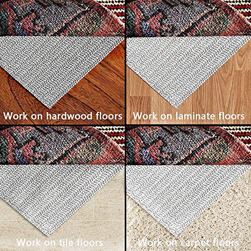 Aurrako Non Slip Rug Pads for Hardwood Floors,8x10 Ft Rug Pad Gripper for Any Hard Surface Floors,Anti Slip Skid Non Adhesive Rug Protector