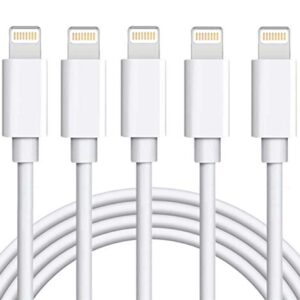 iPhone Charger Cable 5 Pack 6FT USB Fast Charging Syncing Cord Cables Compatible iPhone 14/13/12/11/XS/Max/XR/X/8/8Plus/7/7P/6S/iPad/IOS White sharllen