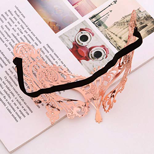 Toyvian Masquerade Mask Metal Lace Mask with diamond for Dance Party for Girls Women Party Supplies