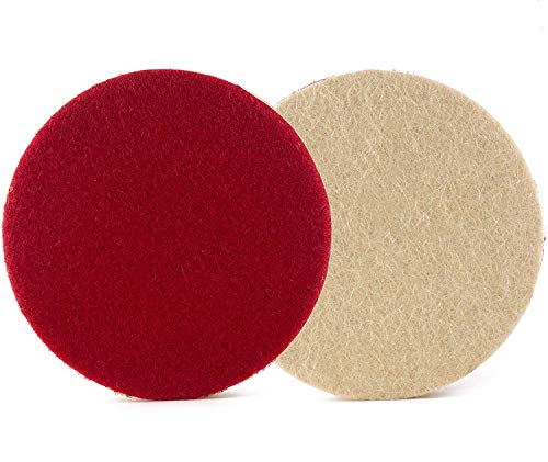 Glass Polish 11035 Dense Felt Polishing Pad, Low and High Speed Buffing Wheel | Ø 7 inch