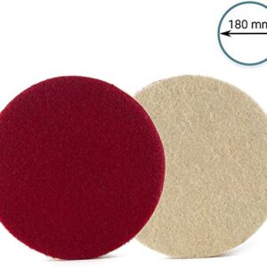 Glass Polish 11035 Dense Felt Polishing Pad, Low and High Speed Buffing Wheel | Ø 7 inch