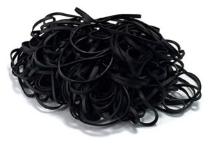 200 black rubber bands, by better office products, size 33, 200/bag, vibrant black rubber bands